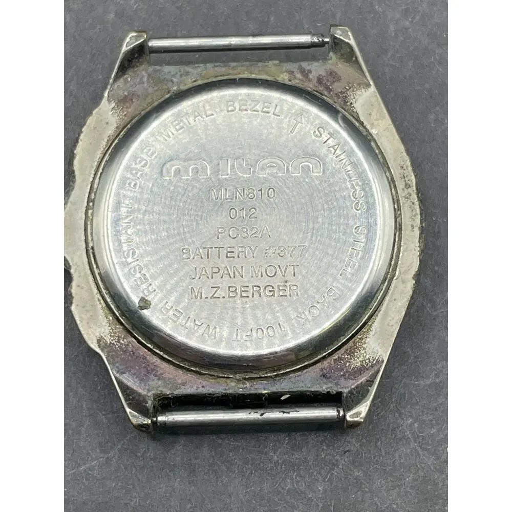 Vintage Milan Quartz Watch Men's Bronze Tone Fixed Bezel MLN810 37MM 100ft